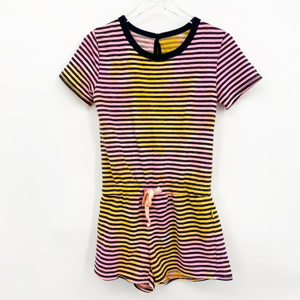T2 Love Size 10 Neon Black Stripe Romper